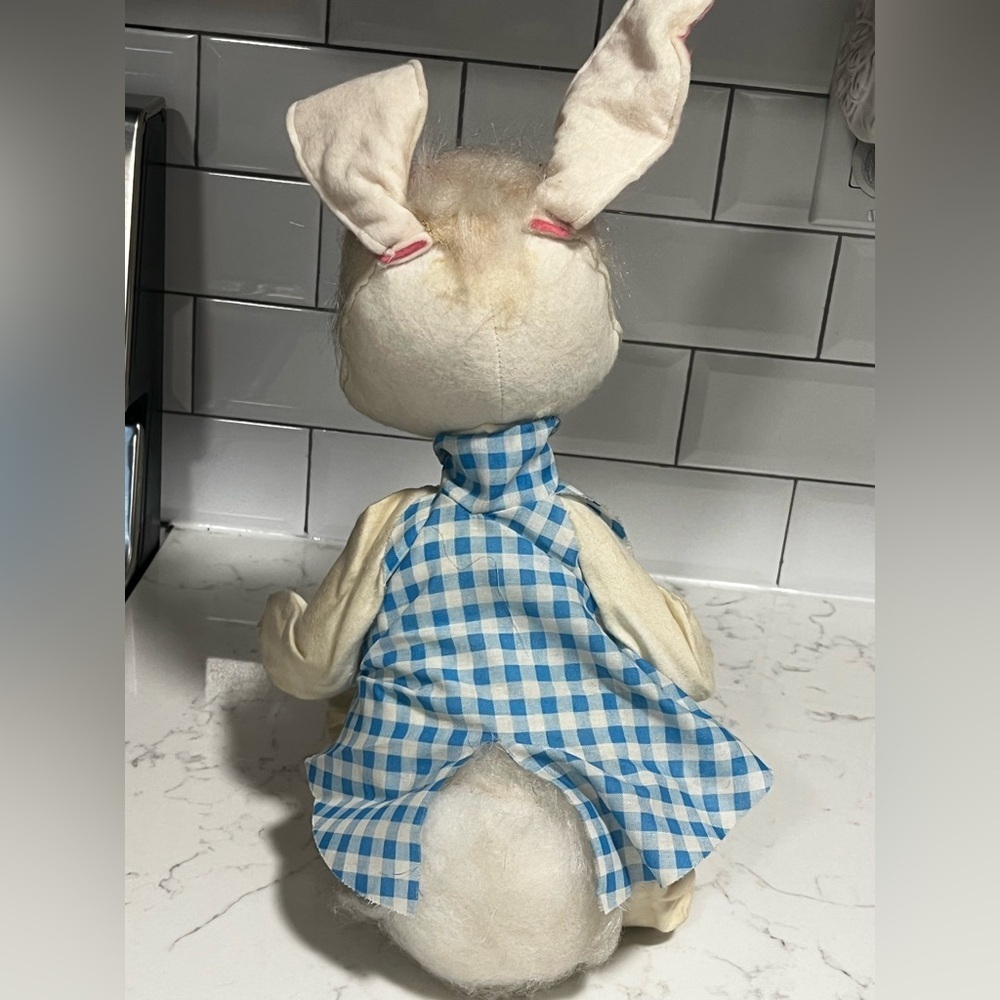 Annalee | Vintage 1971 Country Boy bunny 12” sitting bendable Easter - Picture 5 of 11